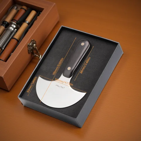 WUTA Professional Leather Knife Ultra Sharp Round Head Craft Skiving Cutting Tools DIY Handmade Senior Leather Tools
