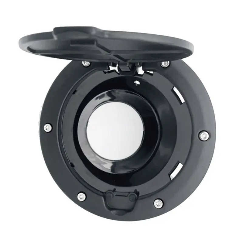 Rare Fuel Tank Cap Cover Auto Car Aluminum Alloy Fuel Door Gas Lid Tank Cap Cover Black For Jeep Wrangler JK JKU 2007-2018