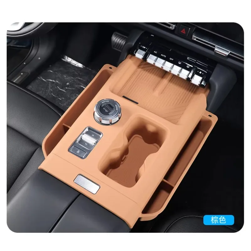 Car Central Control Storage Box Silica Gel Water Cup Mobile Phone Holder for Chery ICAR V27 2026 Car Accessories view 5