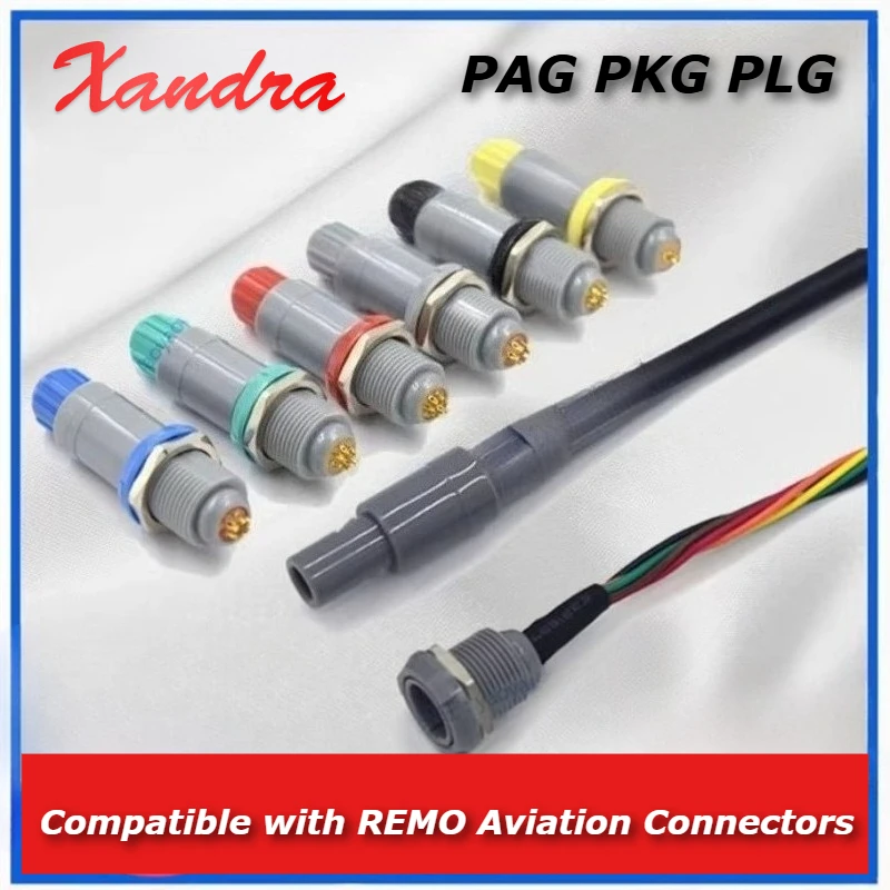 Compatible with REDEL 2/3/8/6/7/8/9/12Pin 1P PAG PKG PLG Self-locking Aviation Plug Socket Medical Plastic Push-Pull Connector