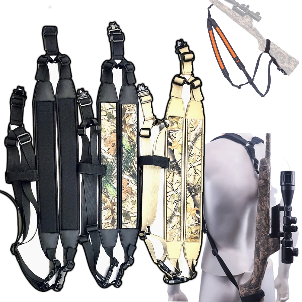 

Tactical Backpack Style Hands-Free Gun Sling Hunting Shooting Universal Sling Double Shoulder Strap for Rifle Shotgun Crossbow