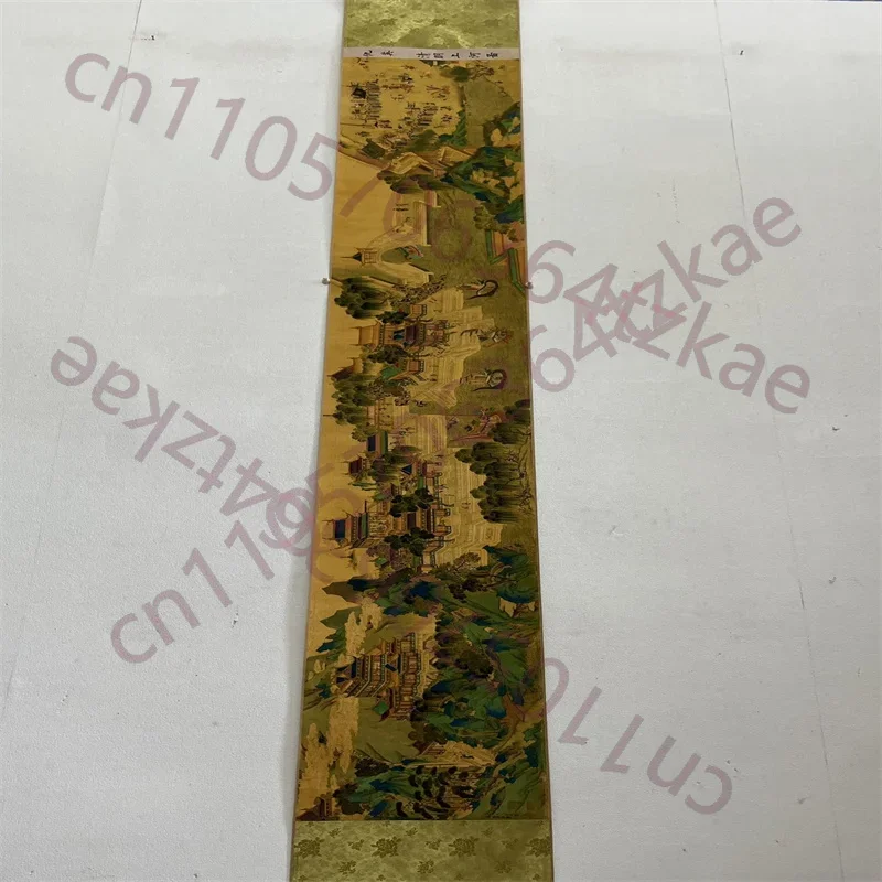 China Ancient Picture Paper,Character Painting,Qiu Ying's Qingming Riverside Scene,  Long Scroll Painting