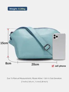 Zency 簡約牛皮小姐單肩包,附拉鍊口袋,可調式肩帶,米色斜背手提包/皮夾 10 最佳銷售 米色手提包 - №1