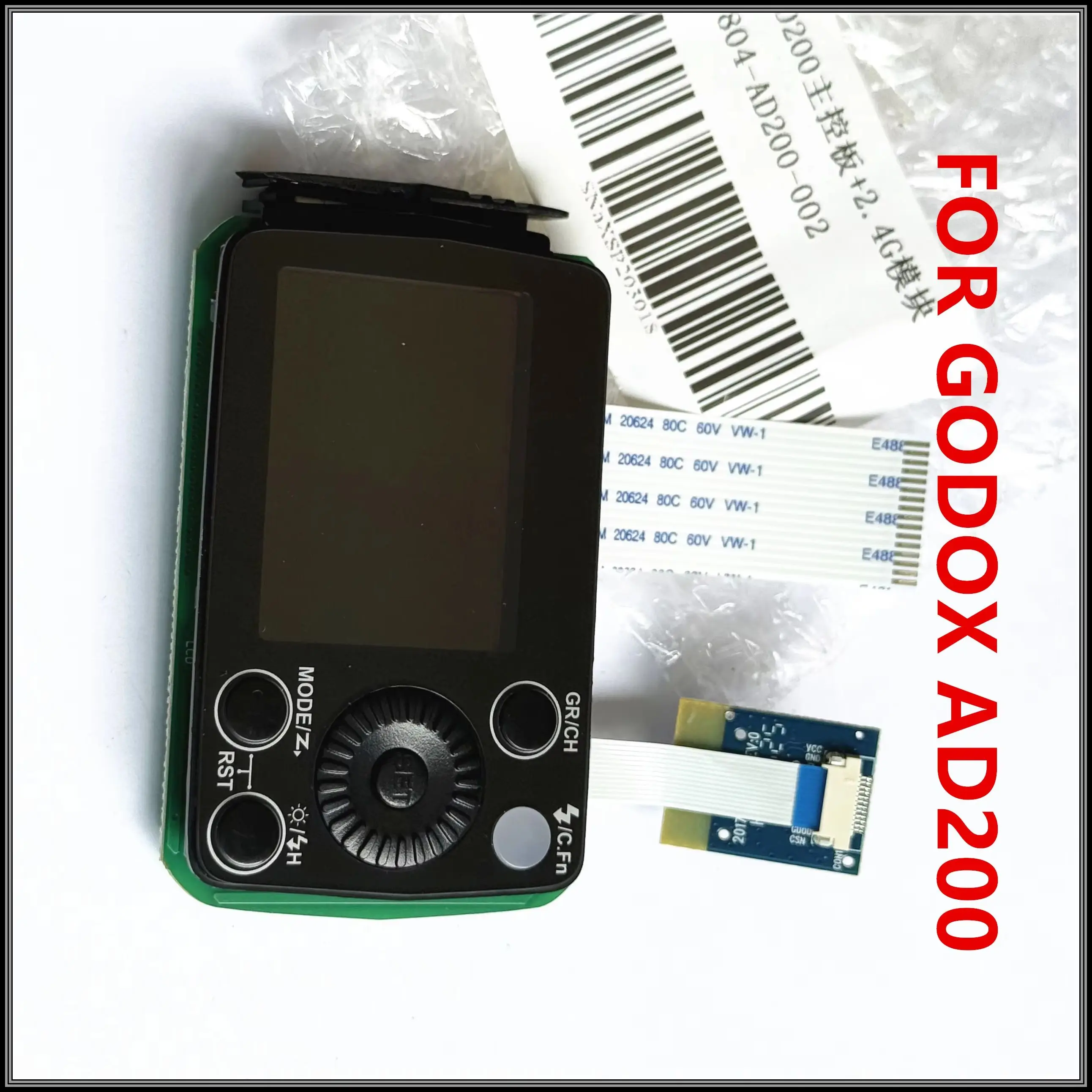 NOWY Oryginalny Moduł Sterowania Tylnego Panelu Godox AD200 z Ekranem LCD + Przycisk + Gumowa Część do Lampy Błyskowej — zdjęcie produktu 2