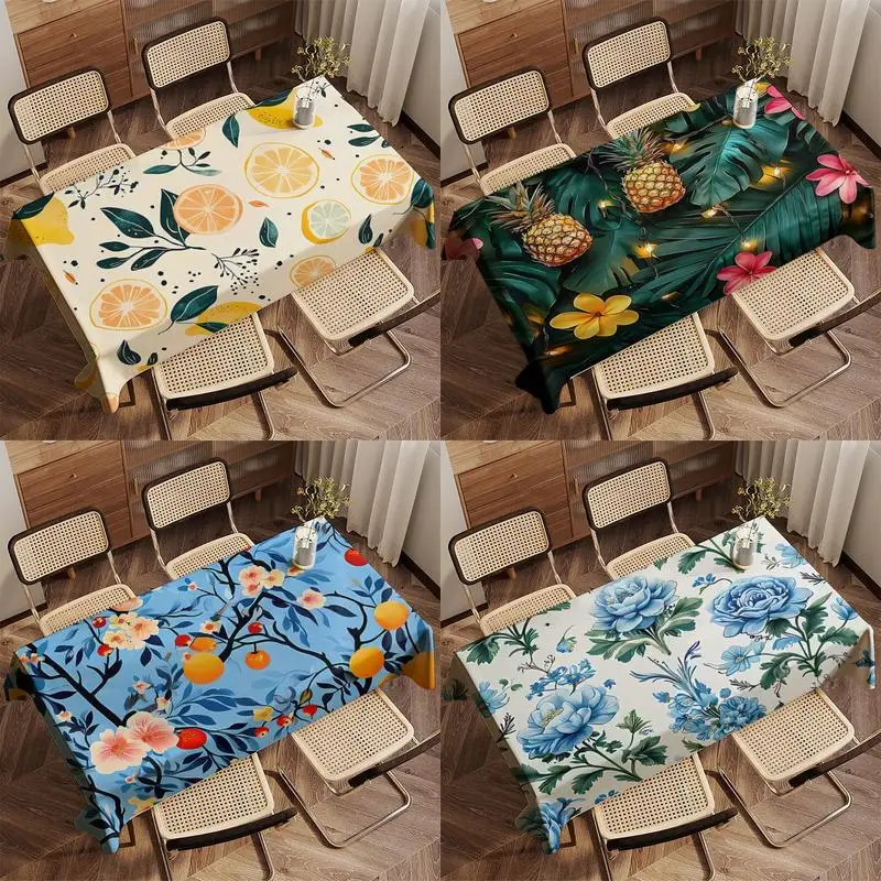 

Фруктовая лимонная скатерть Ресторанная кухонная скатерть Гостиная Украшение дома Прямоугольное украшение для вечеринки