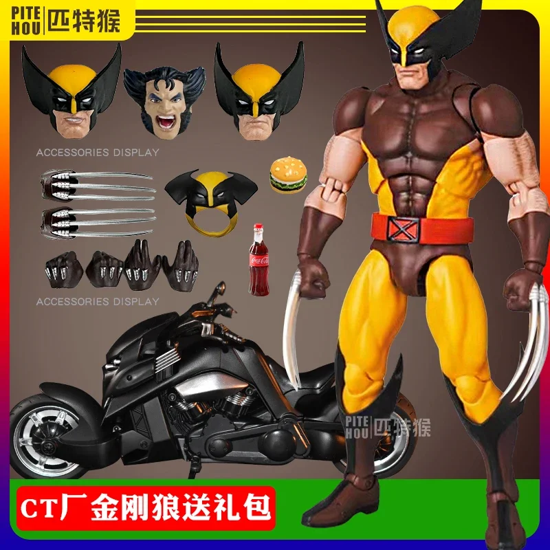 En Stock Ct Toys Wolverine Mafex 096 figura 138 motocicleta cómic x-men figura de acción de Anime articulaciones móviles modelo colección regalos