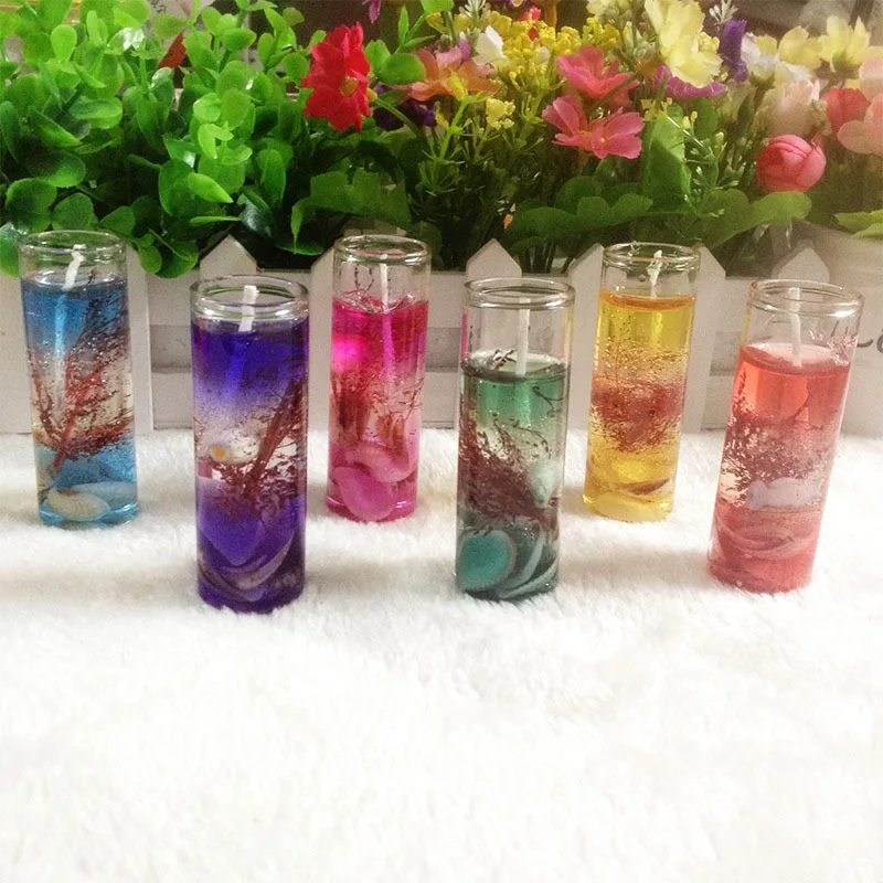 Creative Candles Smokeless Glass Cup Fantastic Sea World Candles for Home Decor Romantic Wedding Candles Nice Gifts