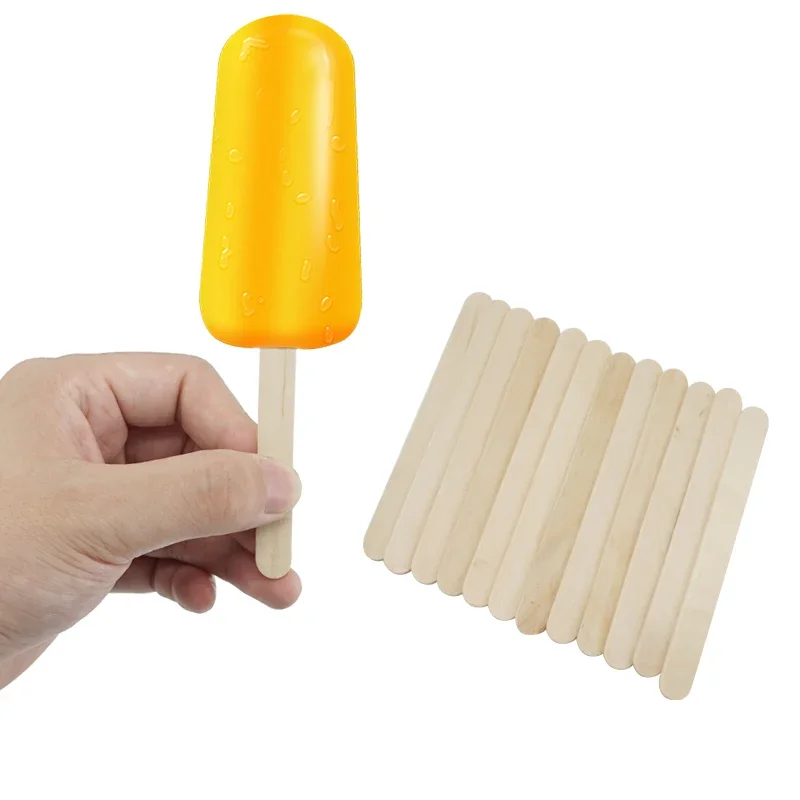 50/100 stücke Eis Popsicle Sticks Natürliche Holz Sticks Eis Löffel Hand Handwerk Kunst Eis Am Stiel Kuchen Werkzeuge