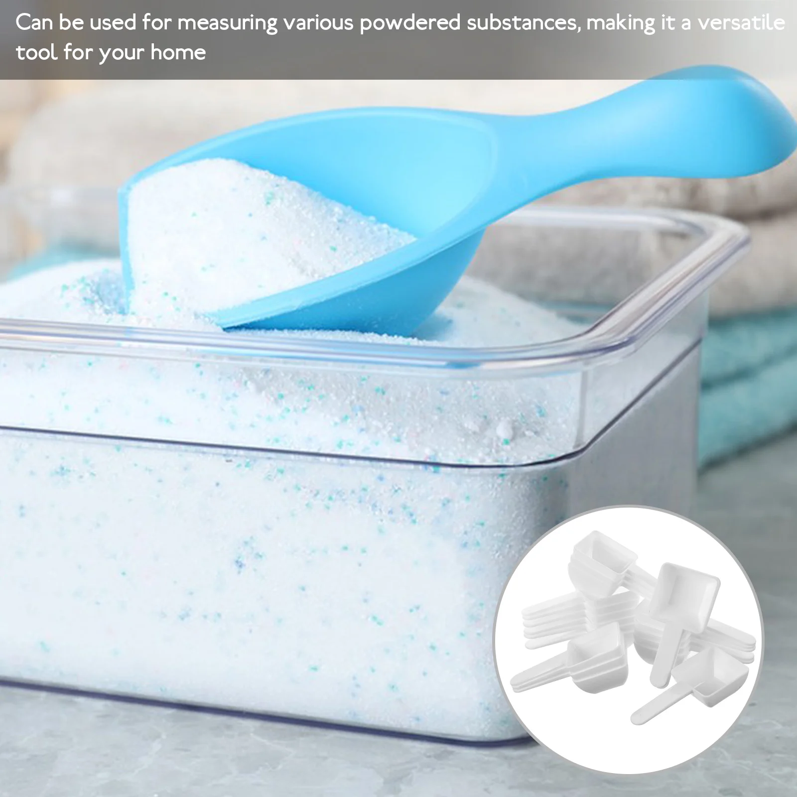 

20pcs Laundry Spoons Reusable Plastic Measure 15g 8x4 6x2 3cm Multi function Scoop Practical Measuring