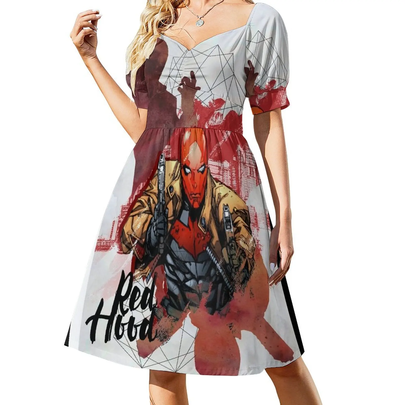 

Red Hood, the one with the guns Short-Sleeved Dress Women's summer long dress women clothes womans clothing