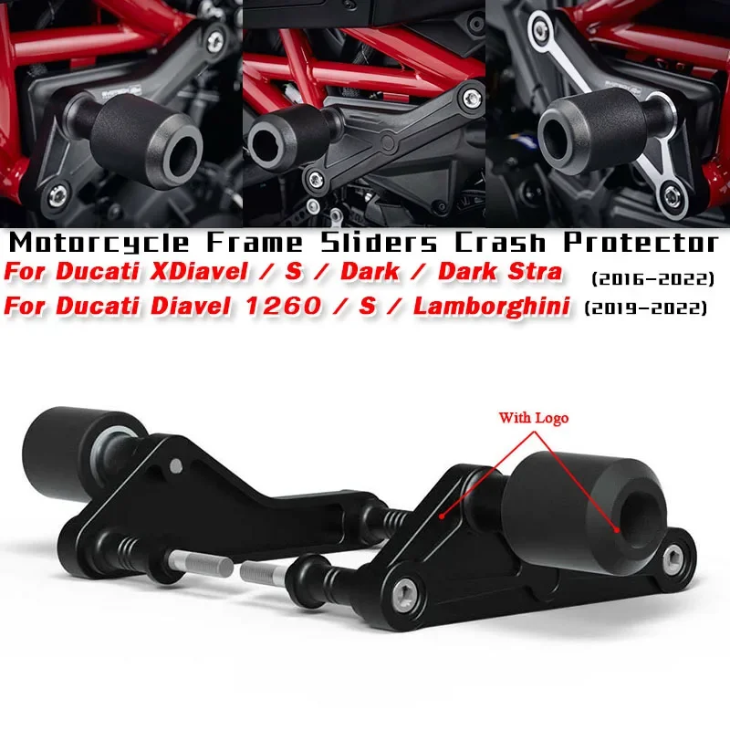 

For Ducati Diavel 1260 / S XDiavel 2016-2022 Motorcycle Frame Crash Slider Protector Pads Anti-falling Protection Crash Pads