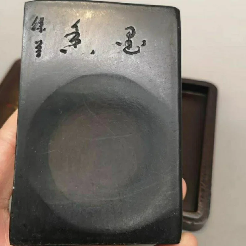 Antique Style Four Treasures Of The Collection Calligraphy Inkstone With Lid Study Room Decoration Ornament Random Font