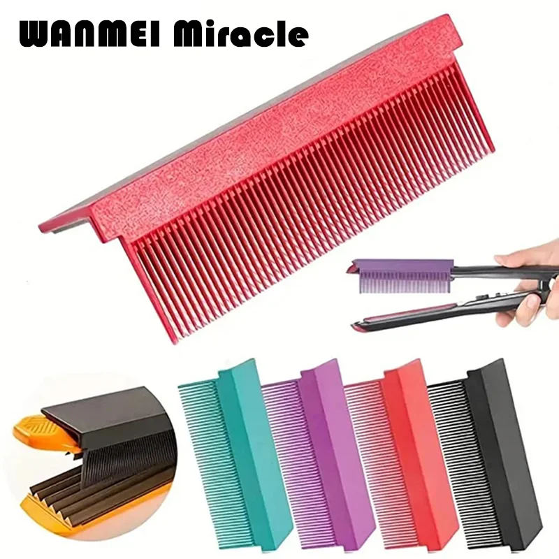 1pcs Barber Straightening Comb Attaches To Flat Iron For Low And High Temperature Hair Straightner DIY Hair Styling Tool Travel