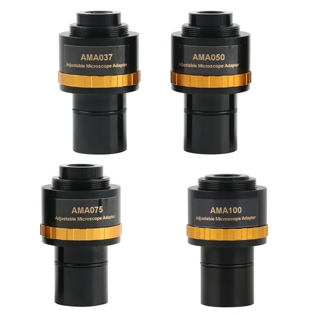 AMA037 050 075 100 regulowane złącze okularu mikroskopu 23.2mm do adaptera C Mount obiektyw do mikroskopu stereoskopowego kamera wideo