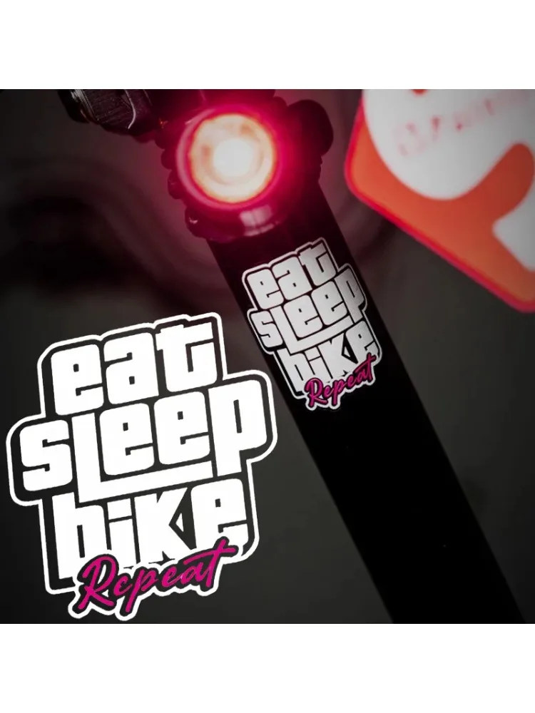 AliExpress "Eat Sleep Ride Repeat" Waterproof Bike Stickers - Durable PVC, Road Bike and Mountain Bike Scratch Resistant Cover, Outdoor