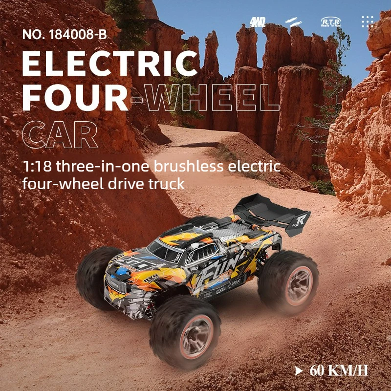 Cool Stuff Toy Car Funny Gift-60km/h High-speed 4WD Rc Truck,Kawaii 1:18 Full-scale Off-road Rc Cars,Monster Truck,Toys for Kids