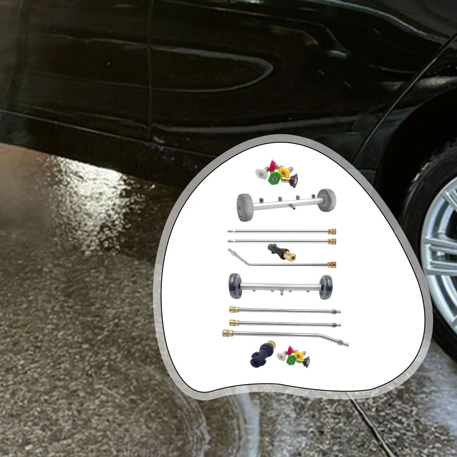 

Pressure Washer Undercarriage Cleaner Decks Pool Sides Underbody Car Cleaner