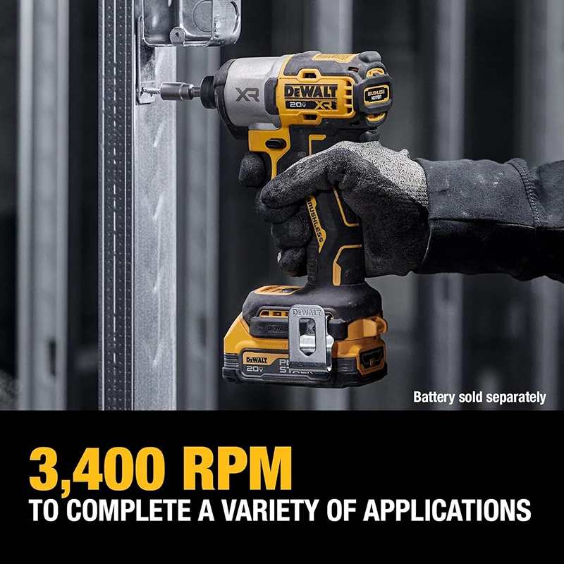 Imagem -06 - Dewalt Cordless Impact Driver Brushless Chave Elétrica Bare Tool Parafuso de Grande Diâmetro Dcf845 20v xr Velocidades 1825