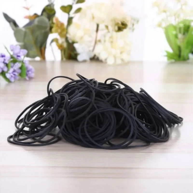 Black Elastic Rubber Bands School Office Home Industrial Ring Stretchable Paper Package Holder Rubber Band