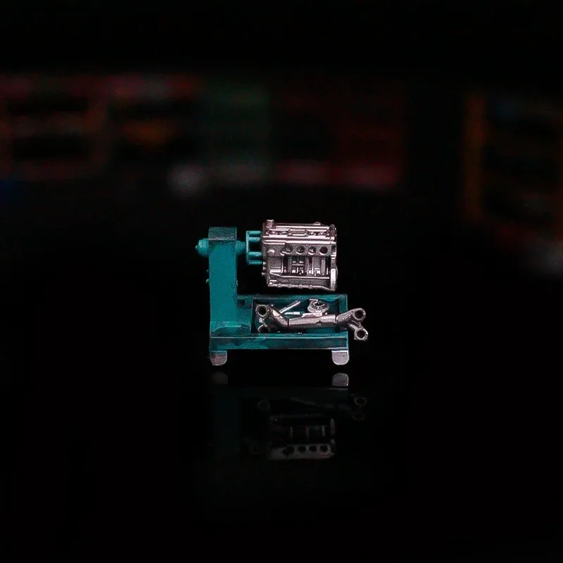 Suporte de reparo de motor rotativo em escala 1/64, suporte de reparo, peças de carrinho de ferramentas, modelo de carrinho