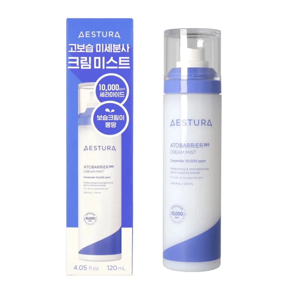 

120 мл Aestura Atobarrier365 Cream Mist - Глубоко увлажняющий и успокаивающий фиксирующий мист для лица для чувствительной кожи