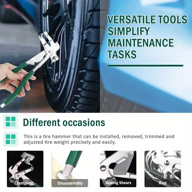1Pc Car Tires Wheel Balancer Auto Wheel Weight Hammer Clip Installer Remover Pliers Repair Tool Accessories
