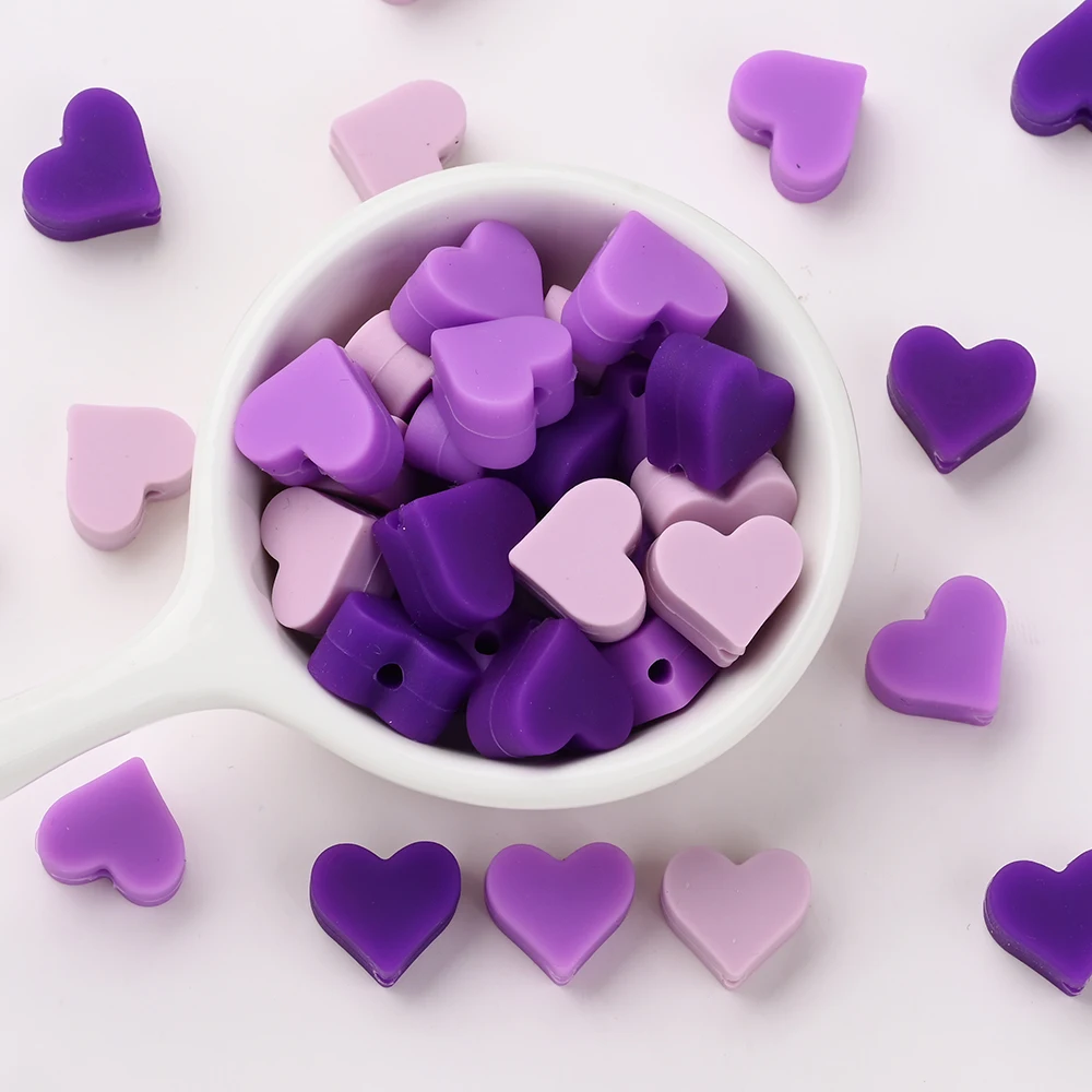 ชุดลูกปัดซิลิโคนรูปหัวใจ ปลอดสาร BPA เกรดอาหาร ขนาด 14 มม. จำนวน 30 ชิ้น สำหรับทำสร้อยคอ DIY เครื่องประดับ คลิปติดจุกนม ของเล่นเด็ก