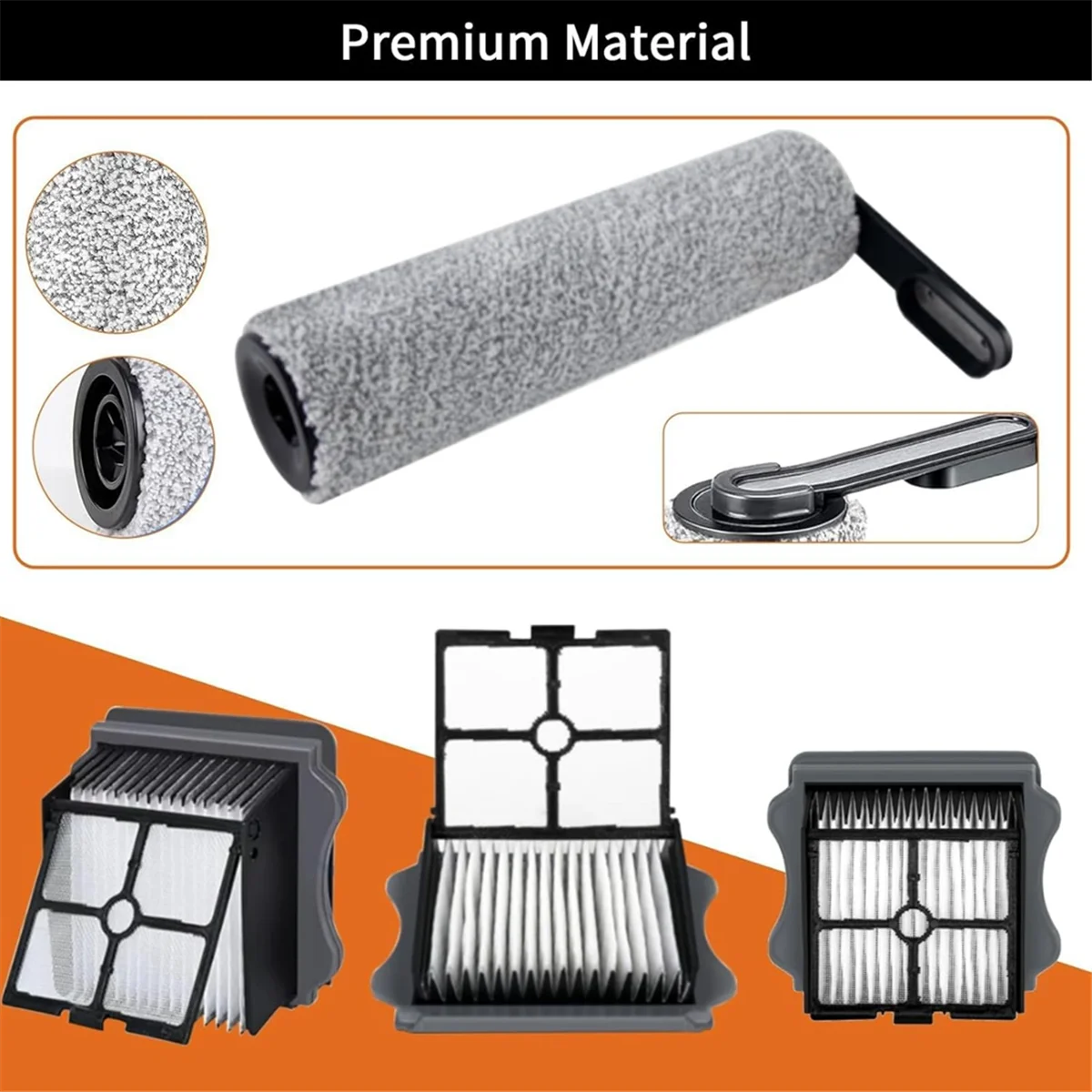 Rodillos de cepillo y filtros HEPA para Tineco Floor ONE S5 S5 Pro2, Kit de piezas de recambio de aspiradora inalámbrica