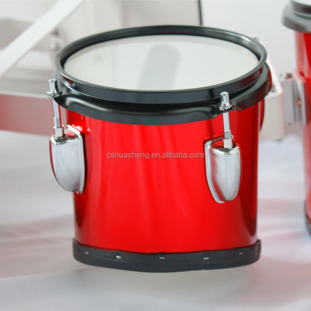 Good quality Professional  Snare Marching Drum Set3-4-5 Joint Wooden with belt Blue Red White Black