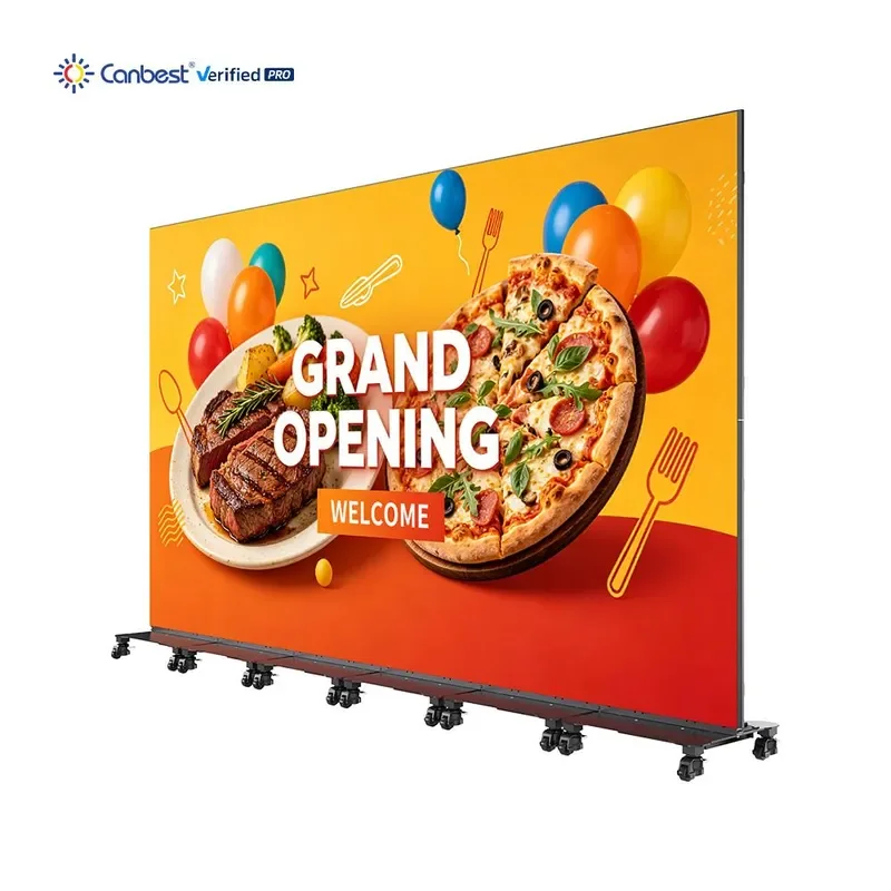 for CANBEST CJ ULT P0.9 Foldable Digital LED Poster Display Shopping Mall Airport P1.2 P1.5 Control Room Lobby Video Wall