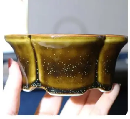 2025 6Sizes Purple Clay Flower Pot Handmade Glazed Min Flower Pot Chinese Ceramic Succulent Bonsai  Flower Pot Home Decor