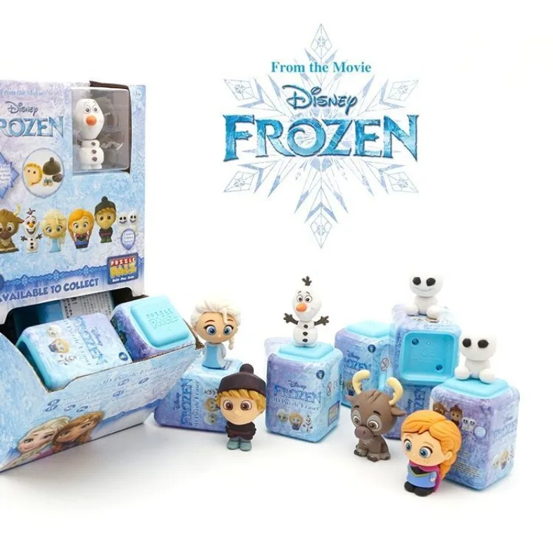 Disney Frozen Surprise Blind Box Eraser Cute Removable Q Version Cartoon Student Stationery Gift Figure Mysterious Box Kawaii