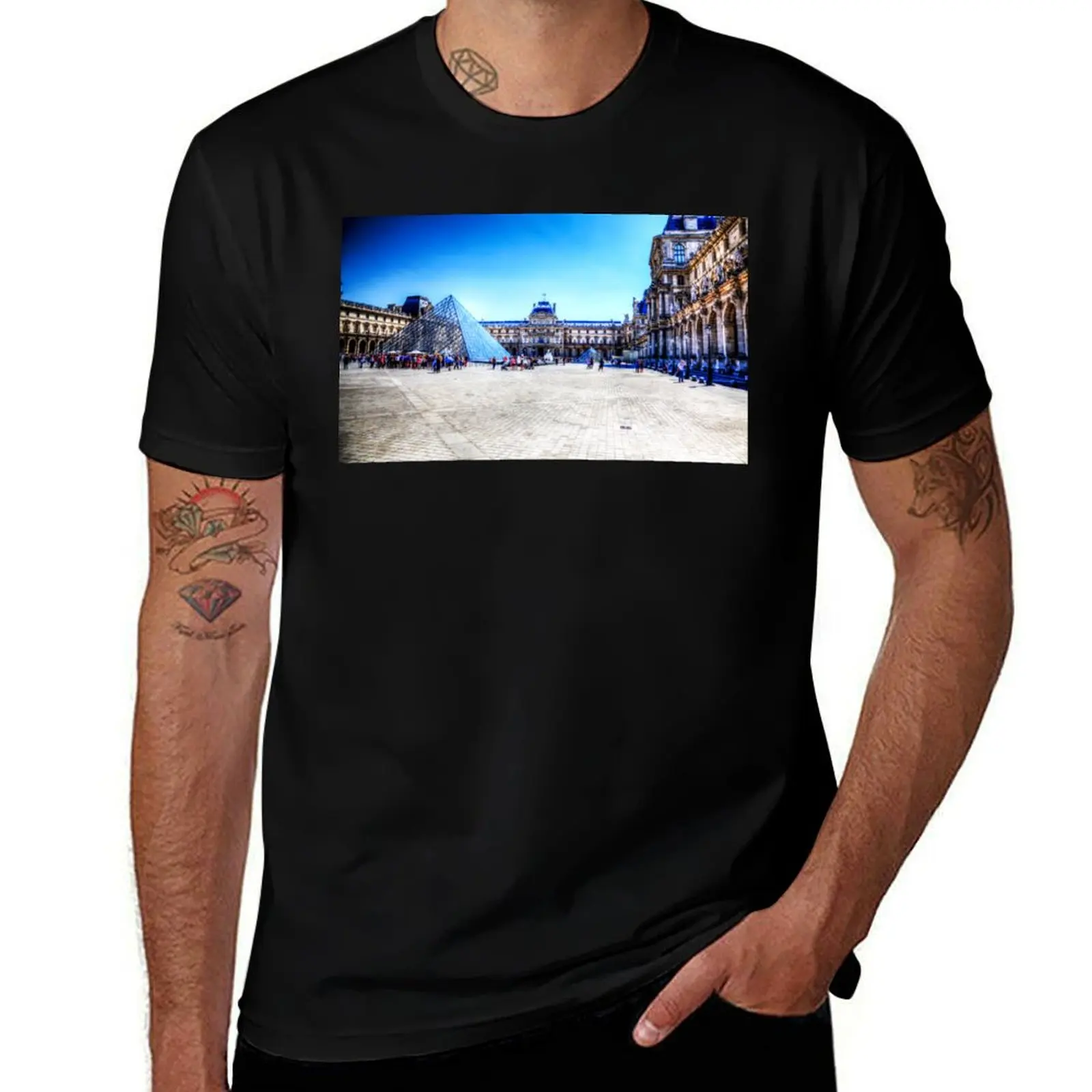 

for t Pyramide shirt T-Shirt man man Louvre shirt Or t cotton The T-Shirt Louvre Du Pyramid