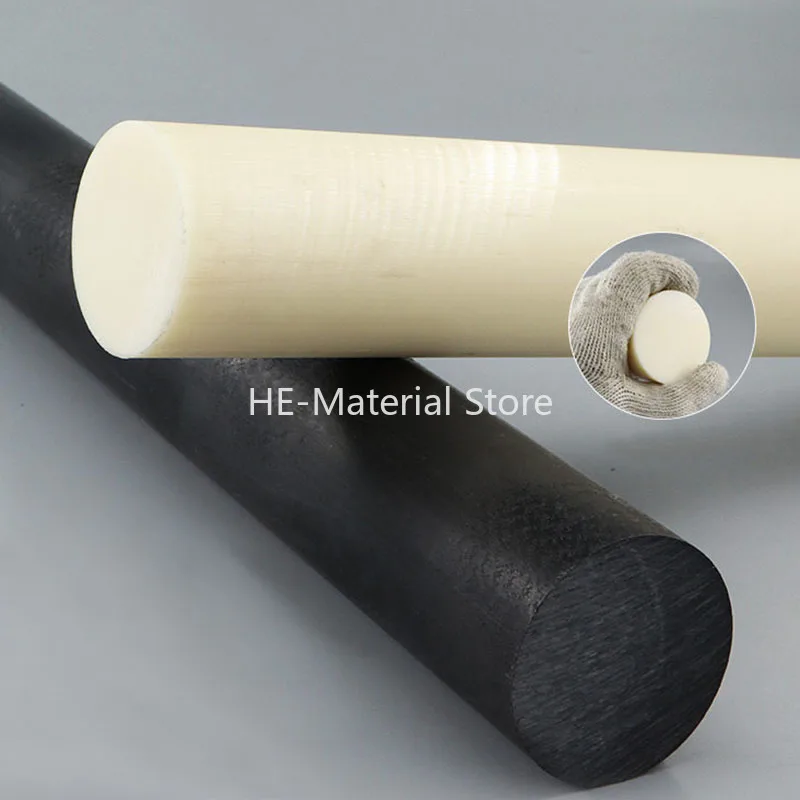 2-10Pcs Length 495mm Beige/Black ABS Rod Dia 2/3/4/5/6/8/10-100mm Engineering plastic Round Bar Cutting Processing