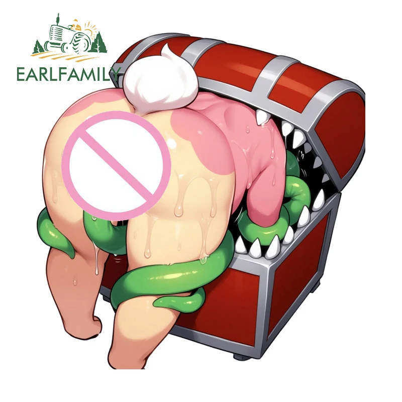 

EARLFAMILY Furry Caught Up in The Box автомобильные наклейки Hentai Big Butt автомобильный гаджет наклейка сексуальный караван гоночная графика Стайлинг автомобиля