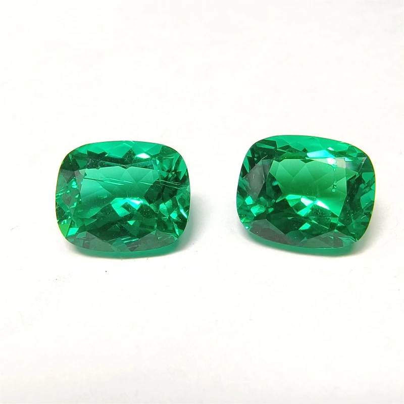 الجملة مختبر كولومبيا الزمرد مستطيل وسادة الشكل الأخضر اللون الأحجار الكريمة DIY بها بنفسك صنع المجوهرات تحديد شهادة AGL #3
