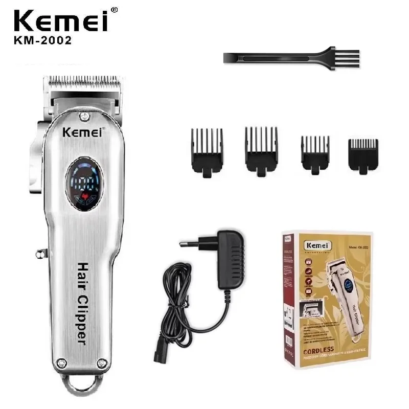 

Kemei Беспроводная профессиональная машинка для стрижки волос Мужская перезаряжаемая парикмахерская машинка для стрижки волос Электрическая машинка для стрижки бороды