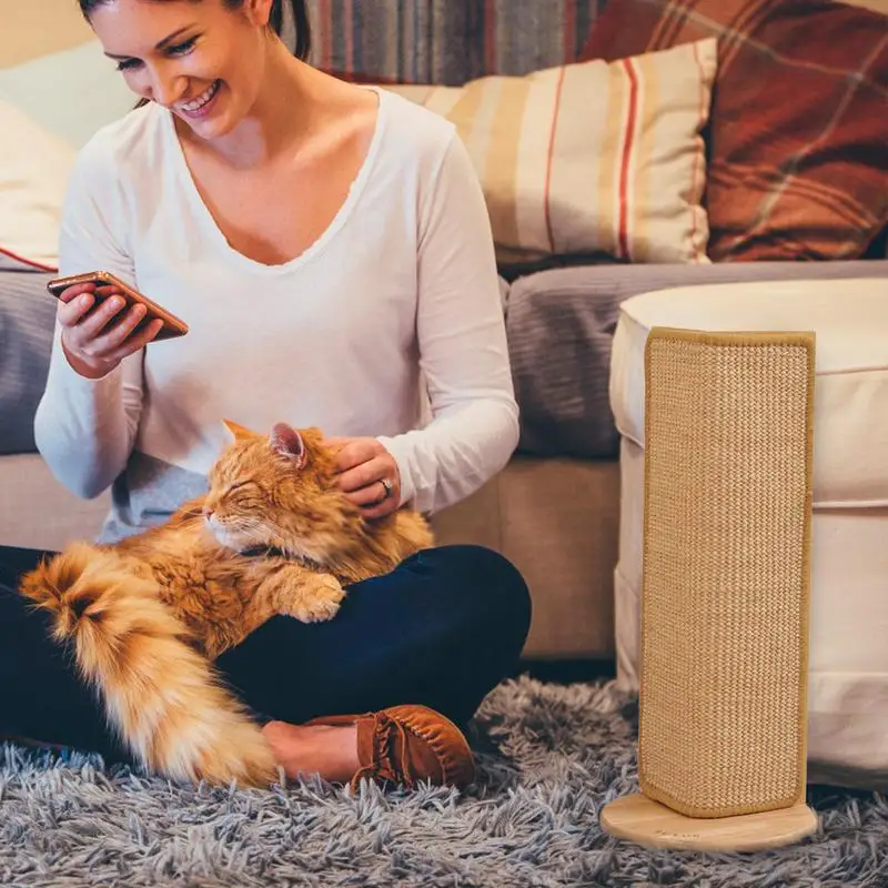 Corner Cat Scratching Board Wear-resistant Sisal Kitten Scratching Board Multi-purpose Scratching Pad for Play and Relaxation