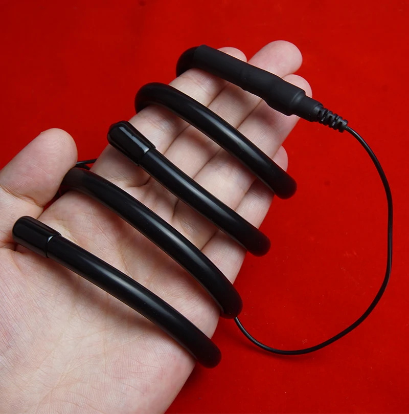 Estim E-stim Penis Ring,Electric Shocker Testicle Cock Cage Bent Randomly,Electrosex,Electrostimulator,Electro Bdsm,Sex Toys