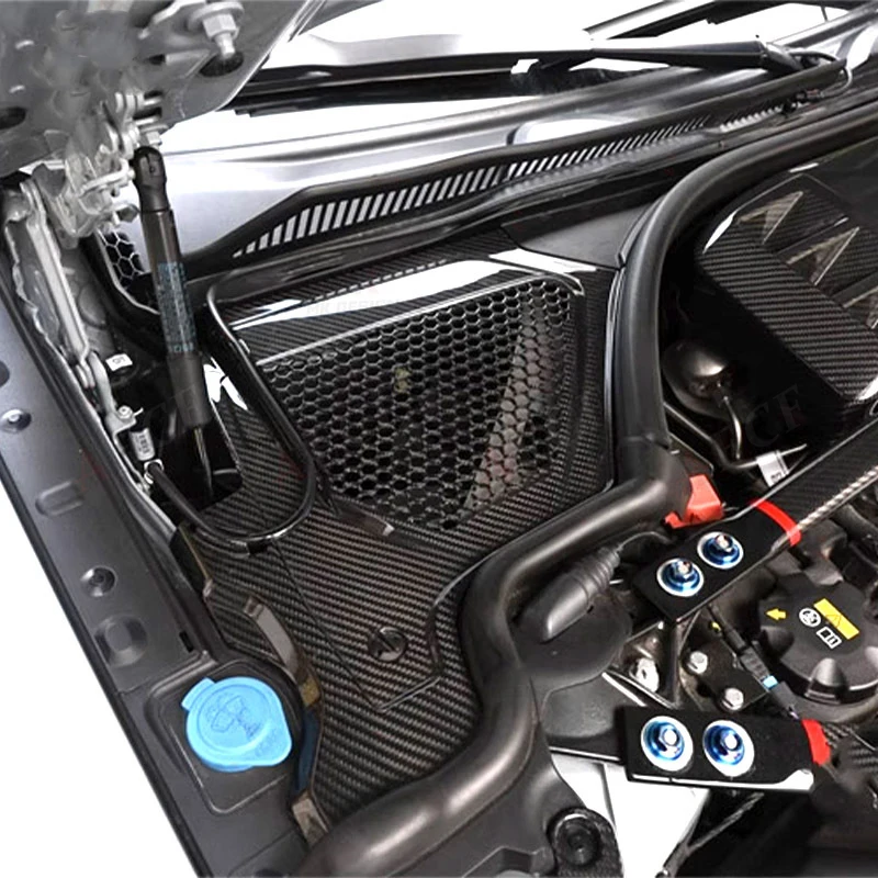 

For BMW G87 G80 G82 G83 M2 M3 M4 Dry Carbon Fiber Engine Hood Compartment Cover Trims R Filter Water Cowl Seal Panel Cover Body