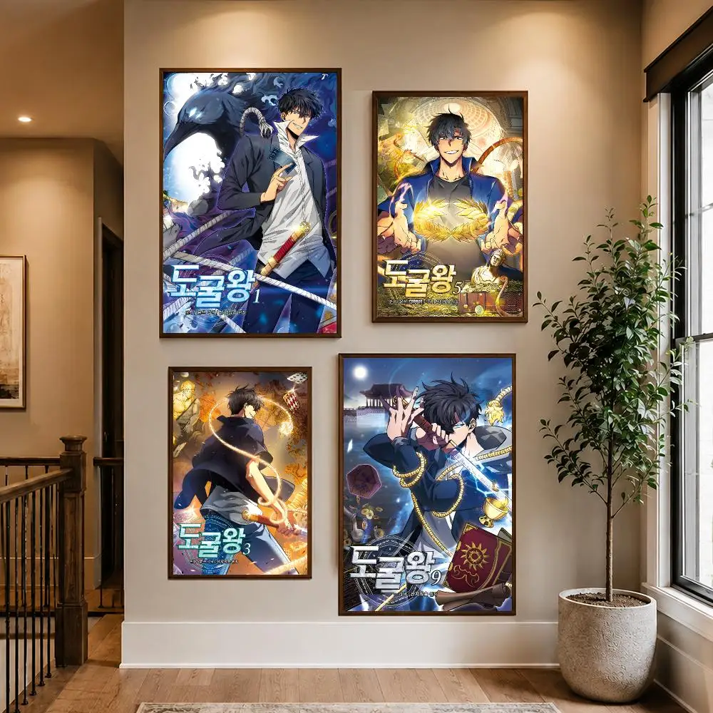 Manhwa T-Tomb Raider King Poster HD Waterproof PP Self-Adhesive Removable Wall Art Poster for Bedroom Cafe Gym Home Decor Gift