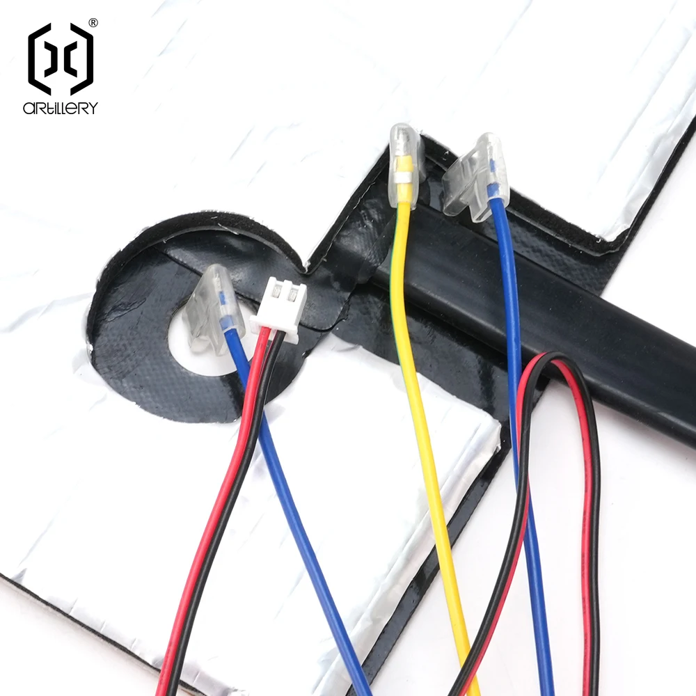 Artillery Sidewinder SW-X2 Heatbed/HotBed Silicone Assembly with Flatline Connection Cord &Insulation Foam 3d Printer Accessorie