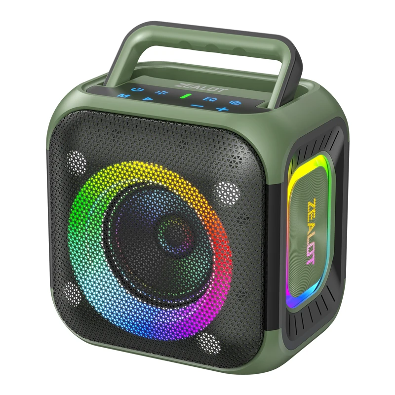 Zealot-PT01 Bluetooth-luidspreker, ultra draagbaar, tot 12 uur speeltijd, IPX6 waterdicht en stofdicht, krachtig geluid voor buitengebruik