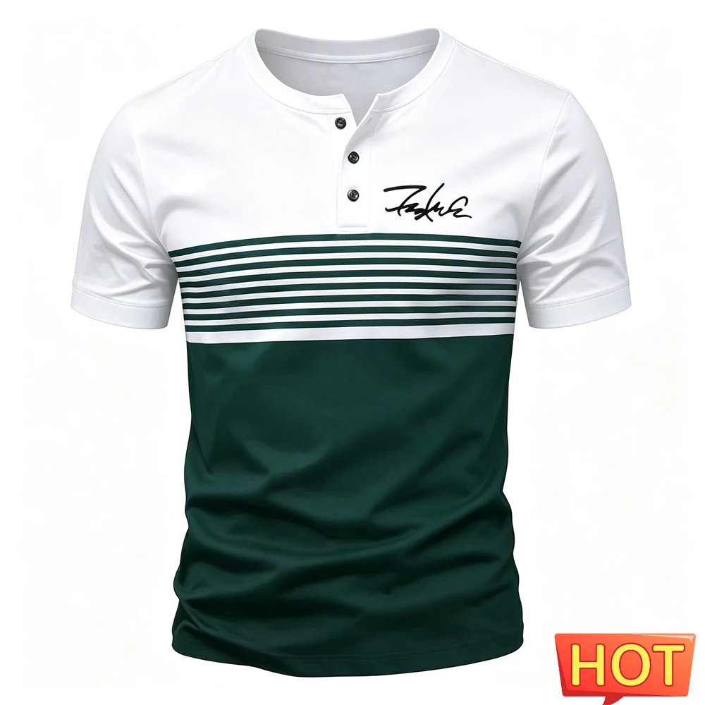 Summer Simple Men's Henley Shi - огляд і ціна Mens Fashion Streetwear