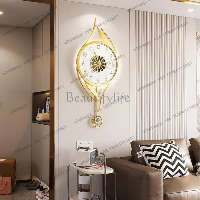 Art Mural Wall Clocks Led Modern Interior Luxury Restaurant Minimalist Wall Watch Large Nordic Fashion