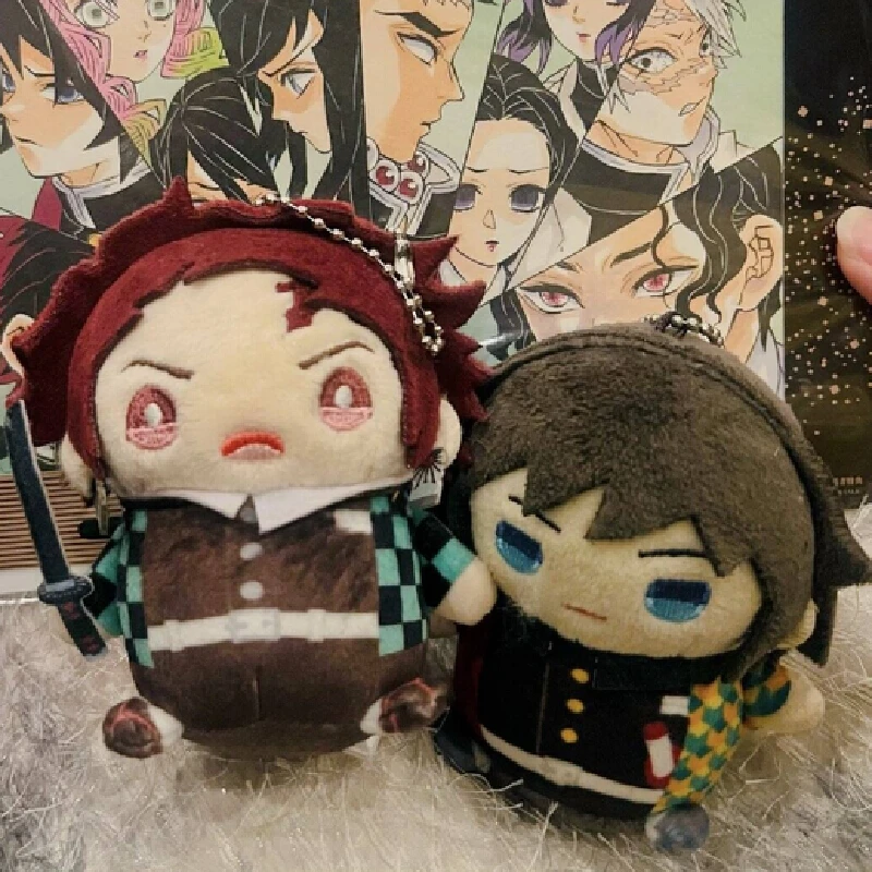 Genuíno anime demon slayer akaza rengoku kyoujurou tanjirou cosplay fofo impressão algodão maumet dos desenhos animados fantoche chaveiro natal