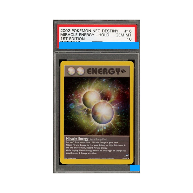 

Proxy POKEMON NEO DESTINY #16 MIRACLE ENERGY-HOLO 1ST EDITION Authentication Grading 10 Collection Game Card