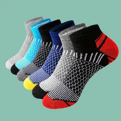 6/12 Pairs New High Quality Short Athletic Men's Ankle Socks Fashion Womens Running Casual Sports Socks Waist Honeycomb Socks