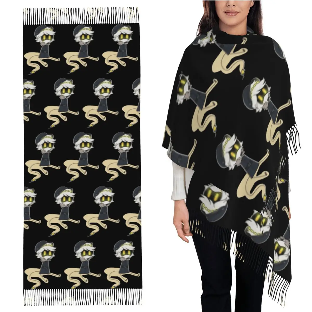 

Шарф Murder Drones N, шарфы с кисточками, женские мягкие теплые шали и накидки, большая осенне-зимняя шаль