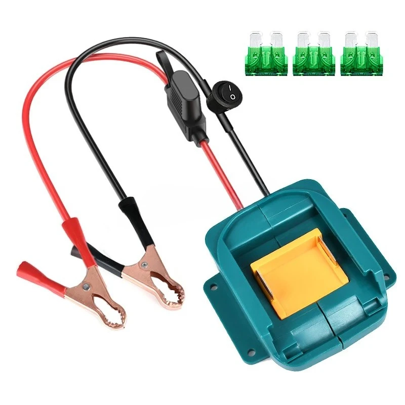 

Suitable for Makita 18V Power Tool Lithium Battery Converter, Battery Clip with Crocodile Alligator Clips, Emergency Use